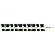 EASYFEED 20 POT 2 ROW 10L KIT diagram: 20 black pots in two rows connected by a green irrigation system.