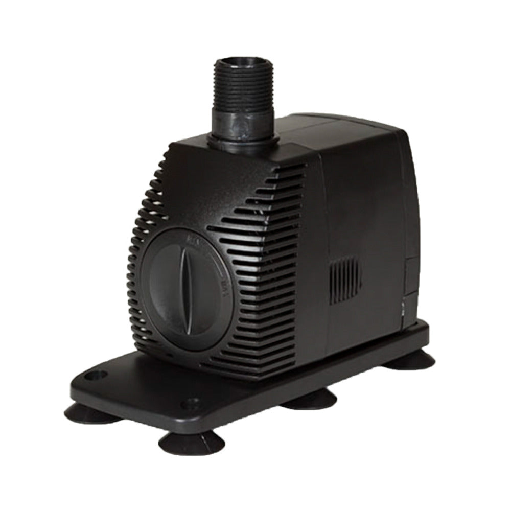 Black EZ-CLONE 750 Mag Drive water pump, 700GPH, with threaded output, grilled intake, and suction feet.