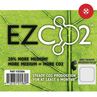 EZ CO2 bag with green leaf background, showing 