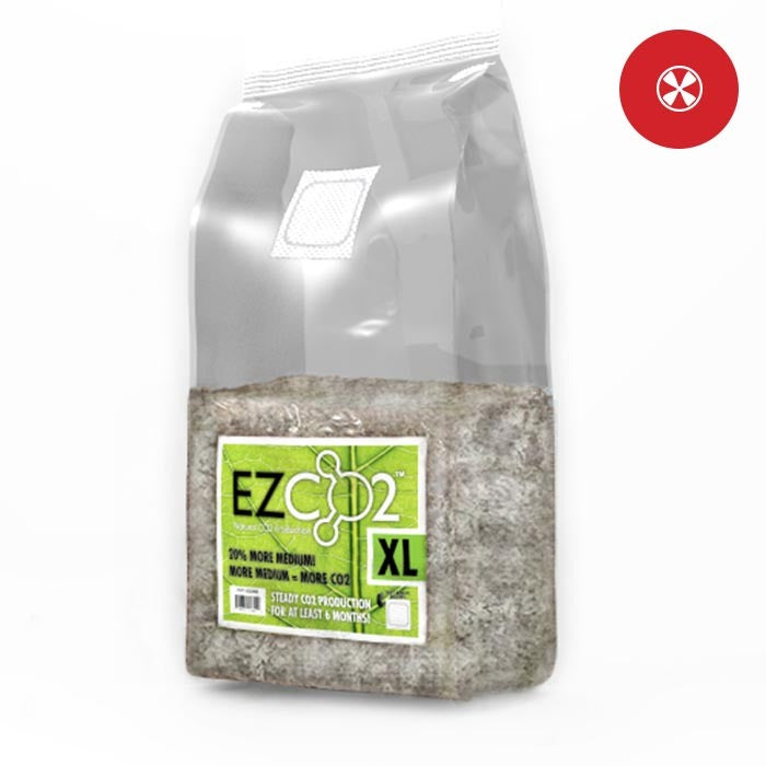EZ CO2 XL mushroom bag for CO2 production. Activated, delay-release, 20% more medium.