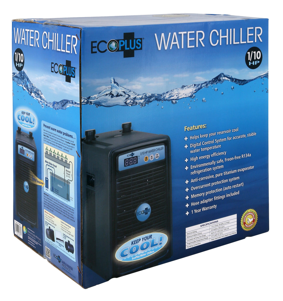 EcoPlus 1/10 HP Water Chiller