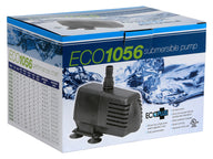 EcoPlus Eco1056 submersible pump with performance chart on box.