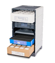 Elemental Air Systems Aspen air purifier with HEPA, activated carbon, and allergy filters exposed.