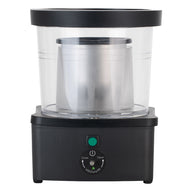 Elemental Extractor Element One Source Turbo - black base, clear vacuum chamber, stainless steel cylinder.