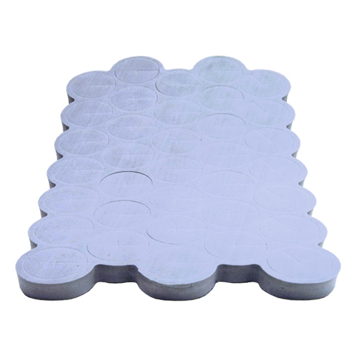 Light purple Ez-Clone Soft Color Cloning Collars. Rectangular sheet with a grid of interconnected circular foam collars.