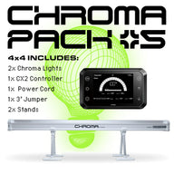 Faven Chroma 4x4 starter pack with two LED lights, controller, and accessories.