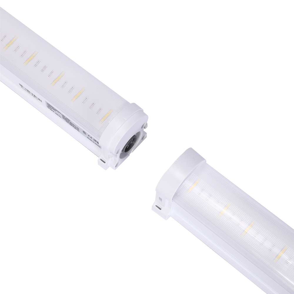Two linked LED undercanopy lights on a white background.