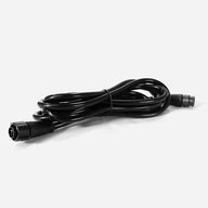 FloraFlex 10-foot driver extension cord, black and coiled, with connectors on both ends on a white background.