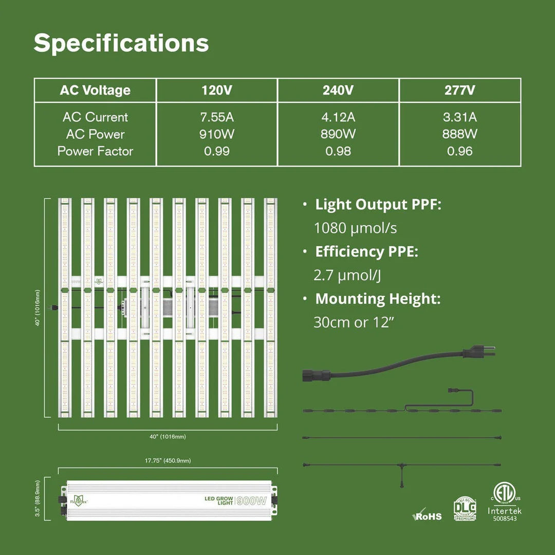 FloraFlex 900W Full Spectrum LED Grow Light