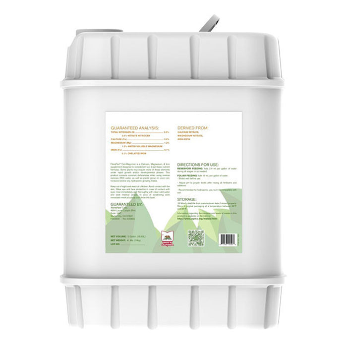 FloraFlex Nutrients - Cal + Mag + Iron 5 ga back