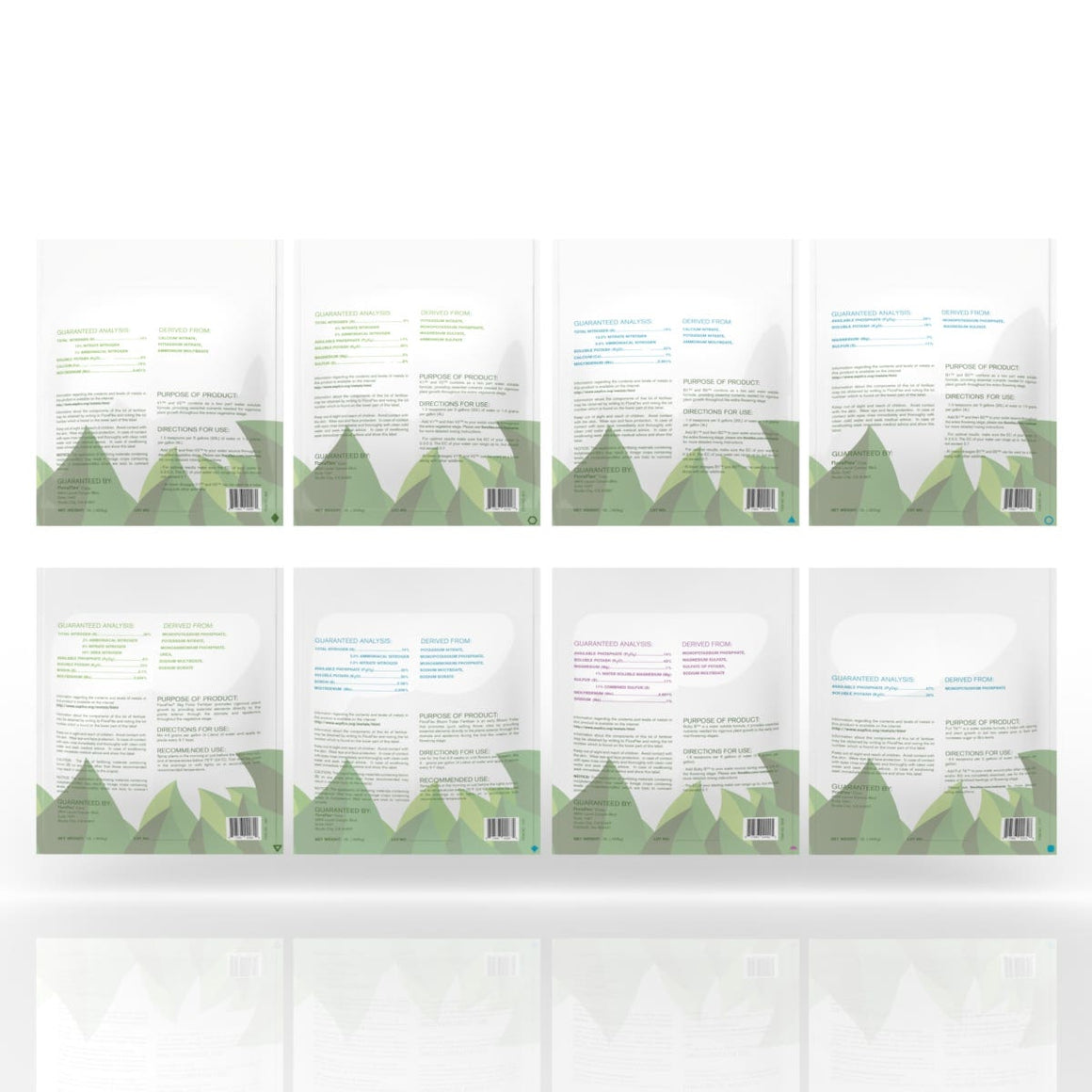 FloraFlex Nutrients Starter Kit labels.