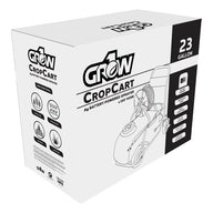 GROW1 CropCart battery-powered sprayer with 23-gallon capacity and 150ft hose.
