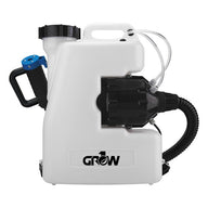 White GROW1 electric backpack fogger ULV atomizer with black sprayer and hose.