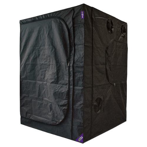 Black grow tent, 5x5 HD, with zippers and vents, a GroXcess product.