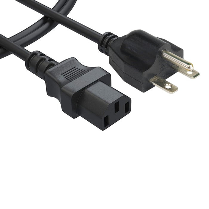 Black 8ft 14-gauge 240V power cord with C13 connector and NEMA 6-15P plug.