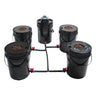 Grow1 Deep Water Culture 4 Bucket + Reservoir Complete Kit - 5 Gallon