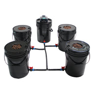 Grow1 Deep Water Culture 4 Bucket + Reservoir Complete Kit - 5 Gallon