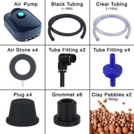Grow1 Deep Water Culture 4 Bucket + Reservoir Complete Kit - 5 Gallon