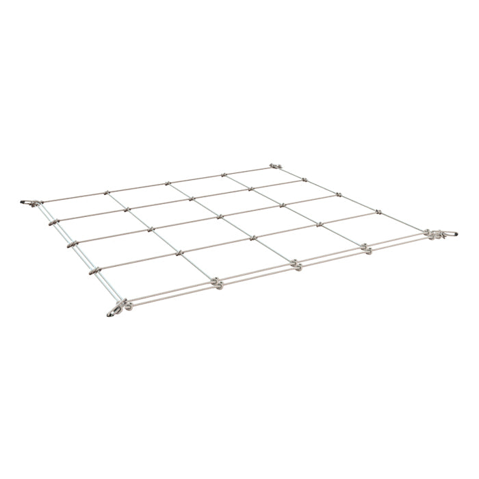 Metal grid netting, 2ft x 2ft, 6in squares, for plant support and climbing.