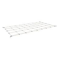A rectangular grid of thin metal wires, possibly for gardening or construction, is shown on a white background.