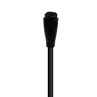 Black power cord with a black, round, 3-pin female electrical connector.