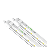Two 4ft LED grow lights from GrowPros Solutions, featuring 30W and 18W markings.