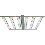 GrowPros Chameleon 4x6 LED grow light with multiple light bars, orange and green accents.