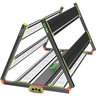GrowPros Solutions Chameleon 4x6 LED grow light with multiple diodes and green frame.