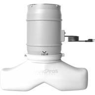 White GrowPros Quetzalcoatl Air Circulation System with coiled cord and plug.