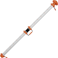 4ft Under Canopy LED grow light with orange end caps and adjustable clamp.
