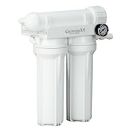 GrowoniX EX200 200 GPD reverse osmosis filter system with gauge and two housings.