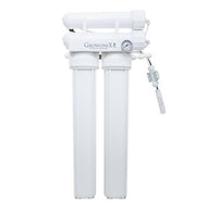 GrowoniX EX400 400 GPD reverse osmosis filter with two tall white filter housings and a pressure gauge.