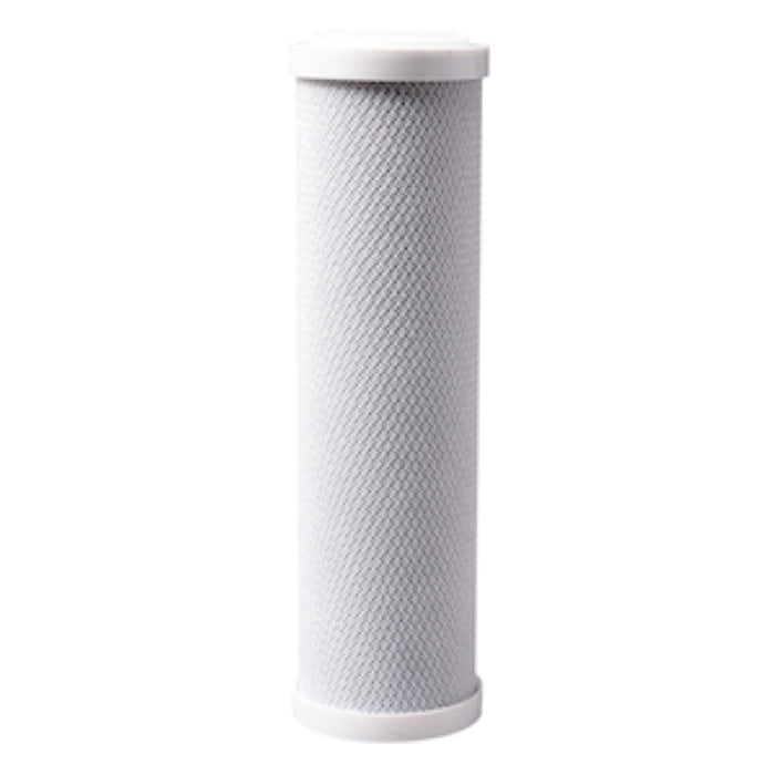 Replacement carbon water filter for XL Scrubber, cylindrical, white.