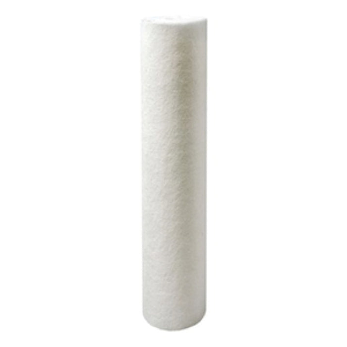 White spun sediment filter cartridge for water purification systems.