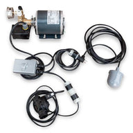 Growonix Electric Shutoff Kit with pump, motor, pressure gauge, float switch, and power cord.