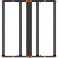 Growpros Eagle LED grow light frame, dark grey with orange end caps, side profile view.