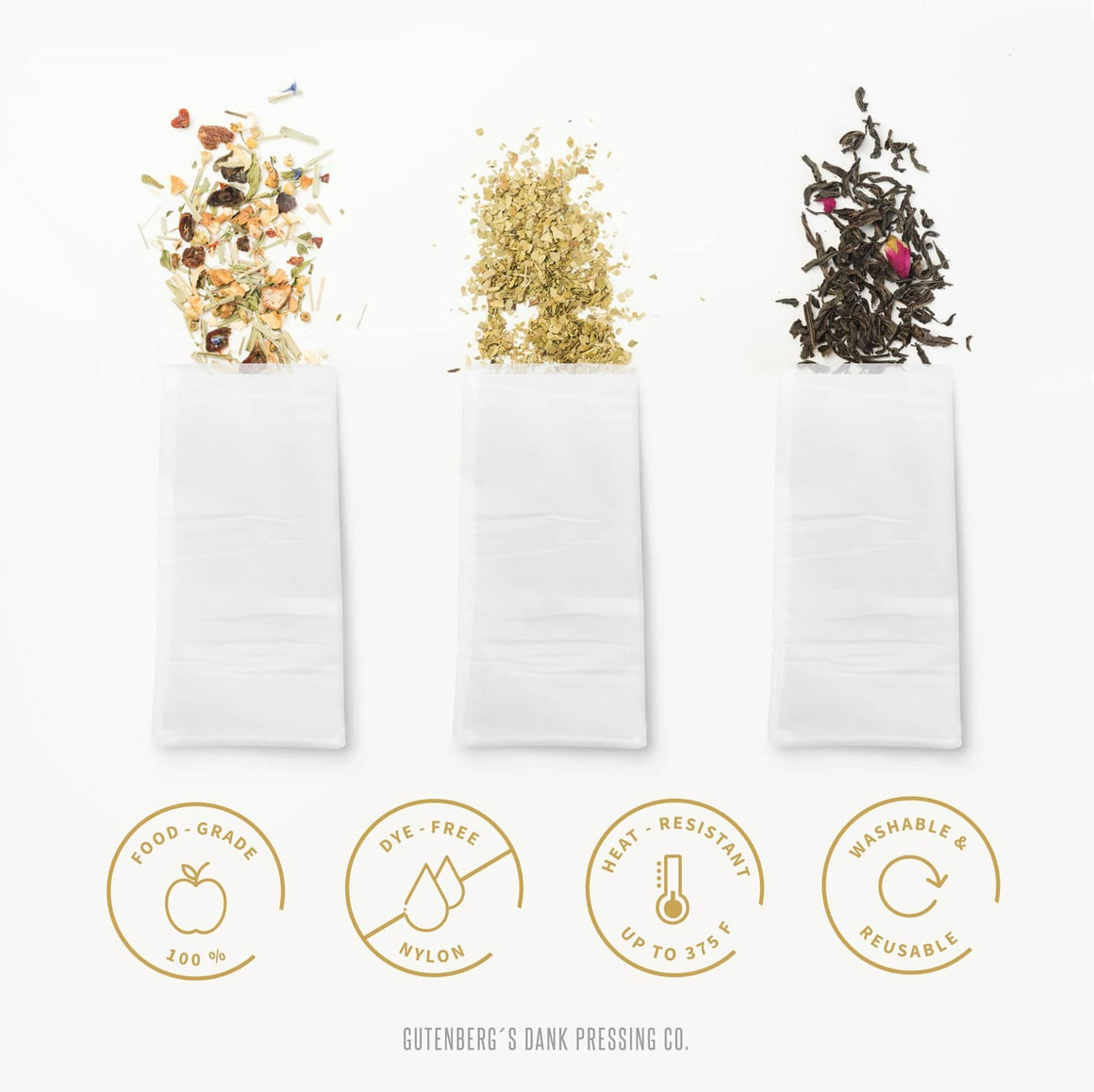 Gutenberg's Dank Pressing Co 2" x 9" Rosin Bags - 25 Pack