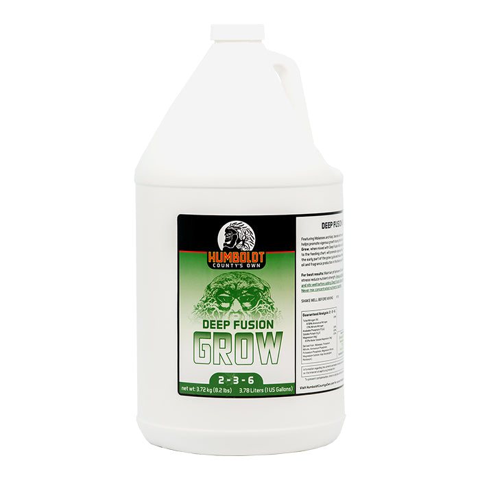 Humboldt County's Own Deep Fusion Grow fertilizer jug, 1 gallon.