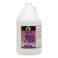 Humboldt County's Own Purple Maxx 0-0-3 fertilizer, 1-gallon jug, purple label with graphic.
