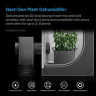Next-Gen Plant Dehumidifier with dual-duct ports and plant pot.