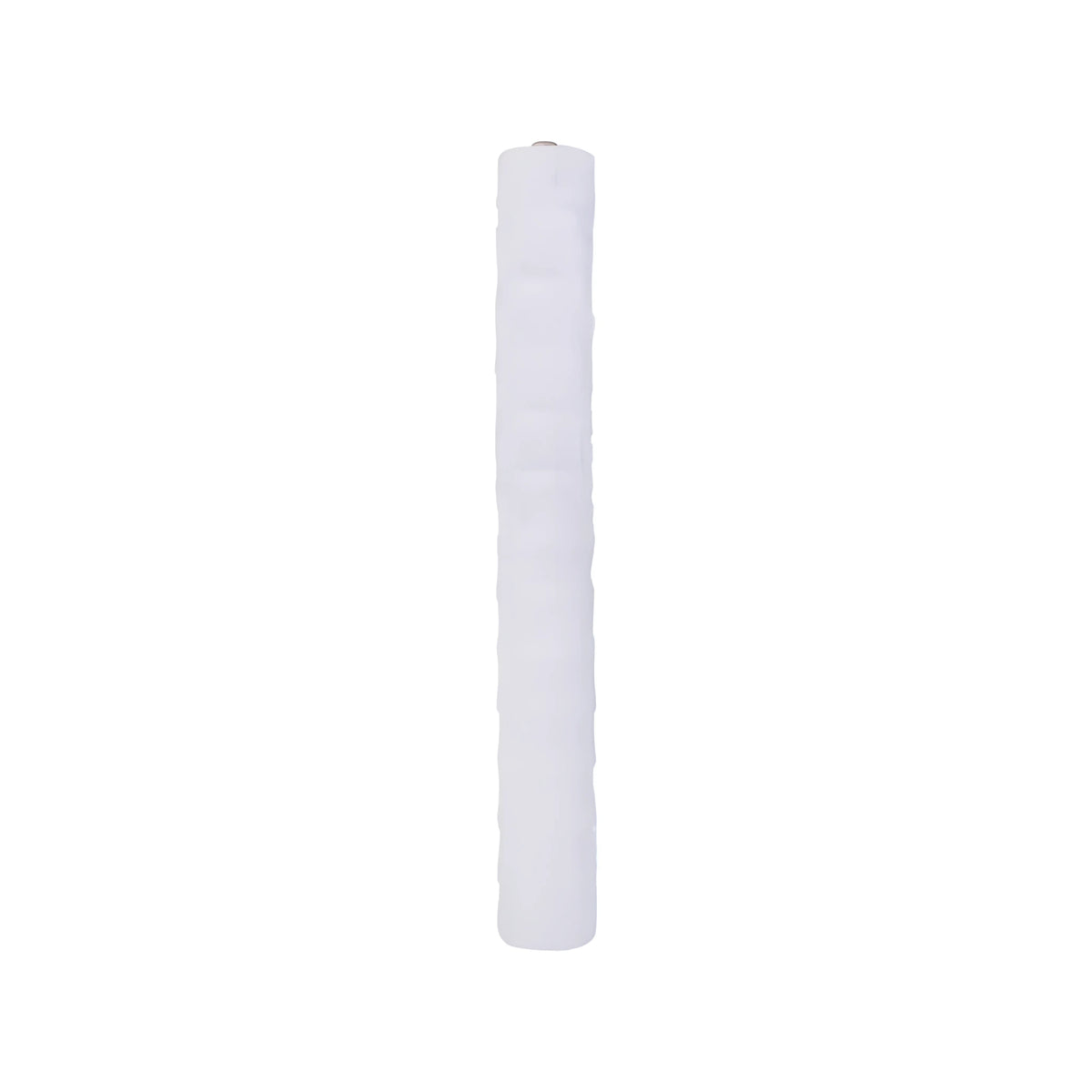 A white, rolled trellis netting with horizontal ribbed texture, isolated on a white background.