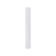 A white, rolled trellis netting with horizontal ribbed texture, isolated on a white background.