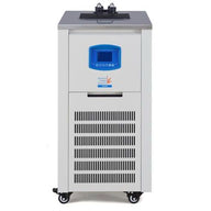 Holland Green Science Aquilon Midi Chiller: white lab chiller on wheels with blue display, metal top, and vents.