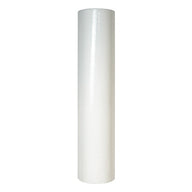 A tall, white roll of filter paper on a white background.
