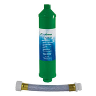 HydroLogic GroGreen water filter with hose, reduces chlorine, odors, VOCs, sediment, rust & iron.