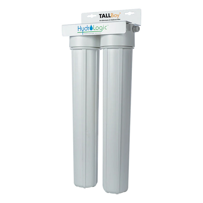 HydroLogic TALLboy dual filter system with KDF85 and carbon filters.
