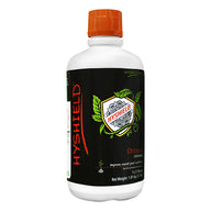 Hygrozyme HYSHIELD bottle with orange cap and black label featuring green vines and 