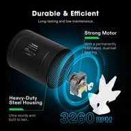 Inline Booster Duct Fan 6 240CFM Black Durable & Efficient