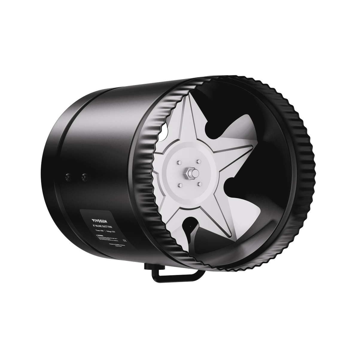 Inline Booster Duct Fan 6 240CFM Black  fan