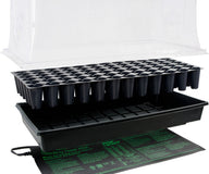 JumpStart 72-cell seedling hot house kit with heat mat and dome.